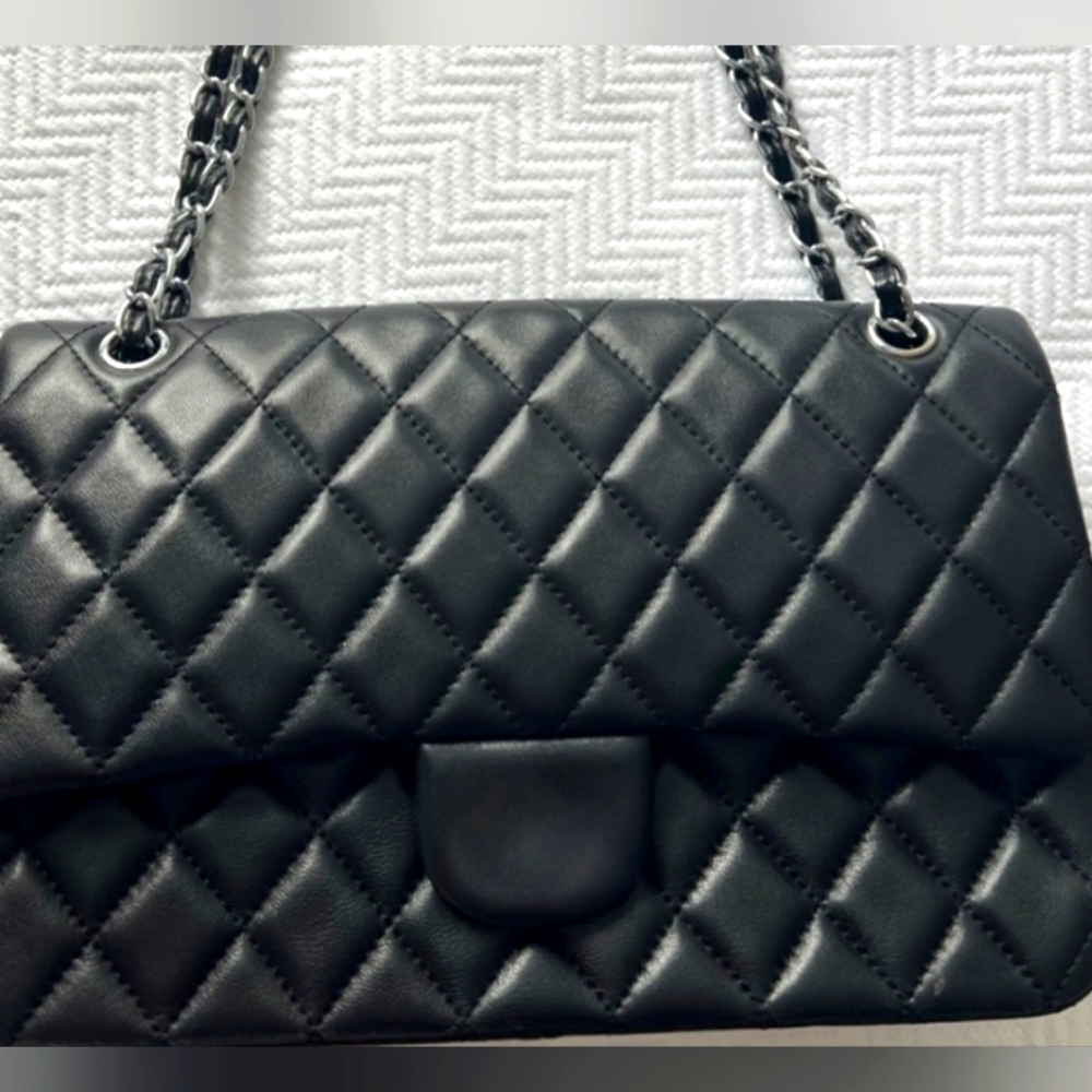 Black Classic Double Flap Quilted fashion Bag